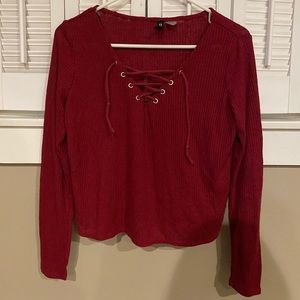 Red long sleeve shirt